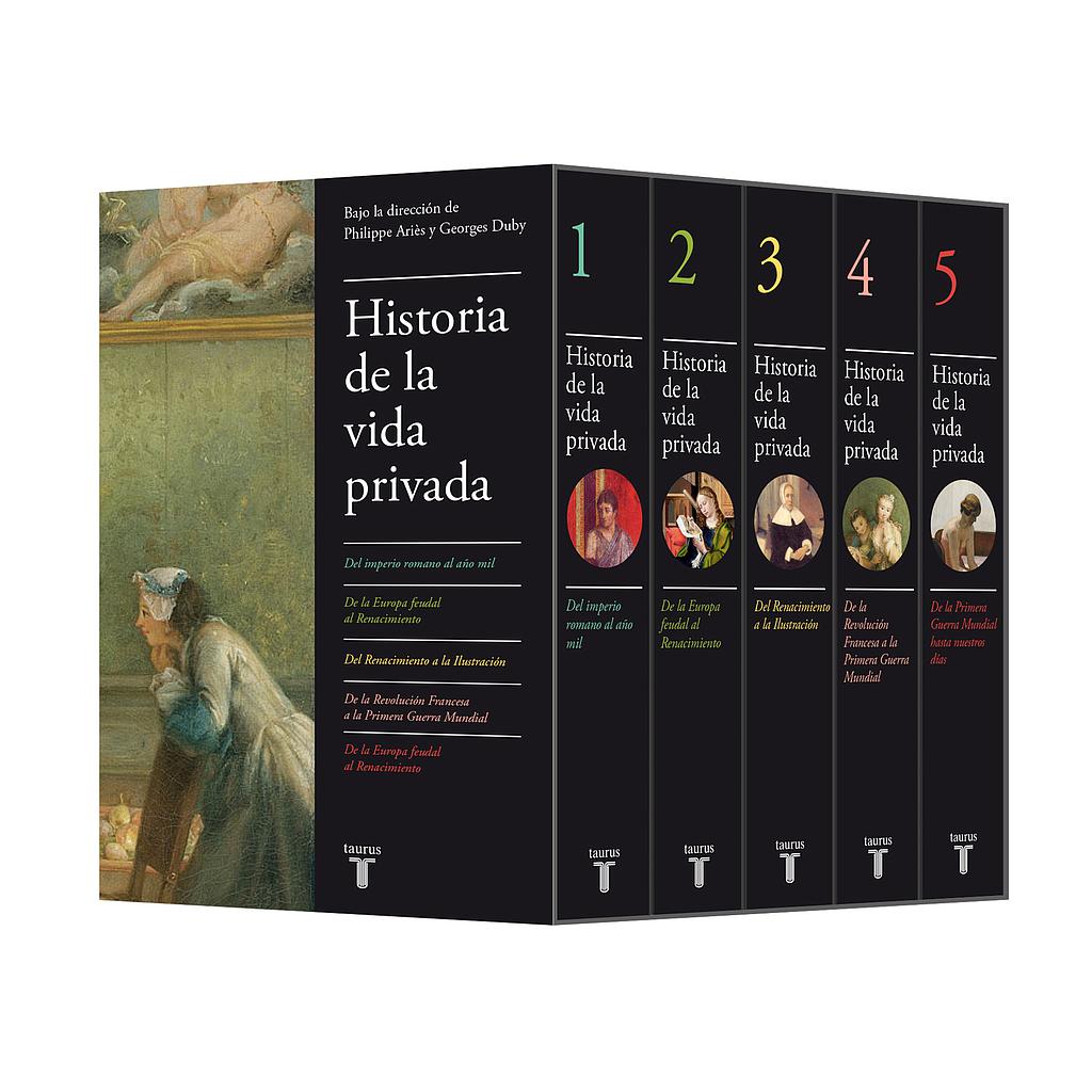 Historia de la vida privada (edición estuche con los cinco volúmenes)