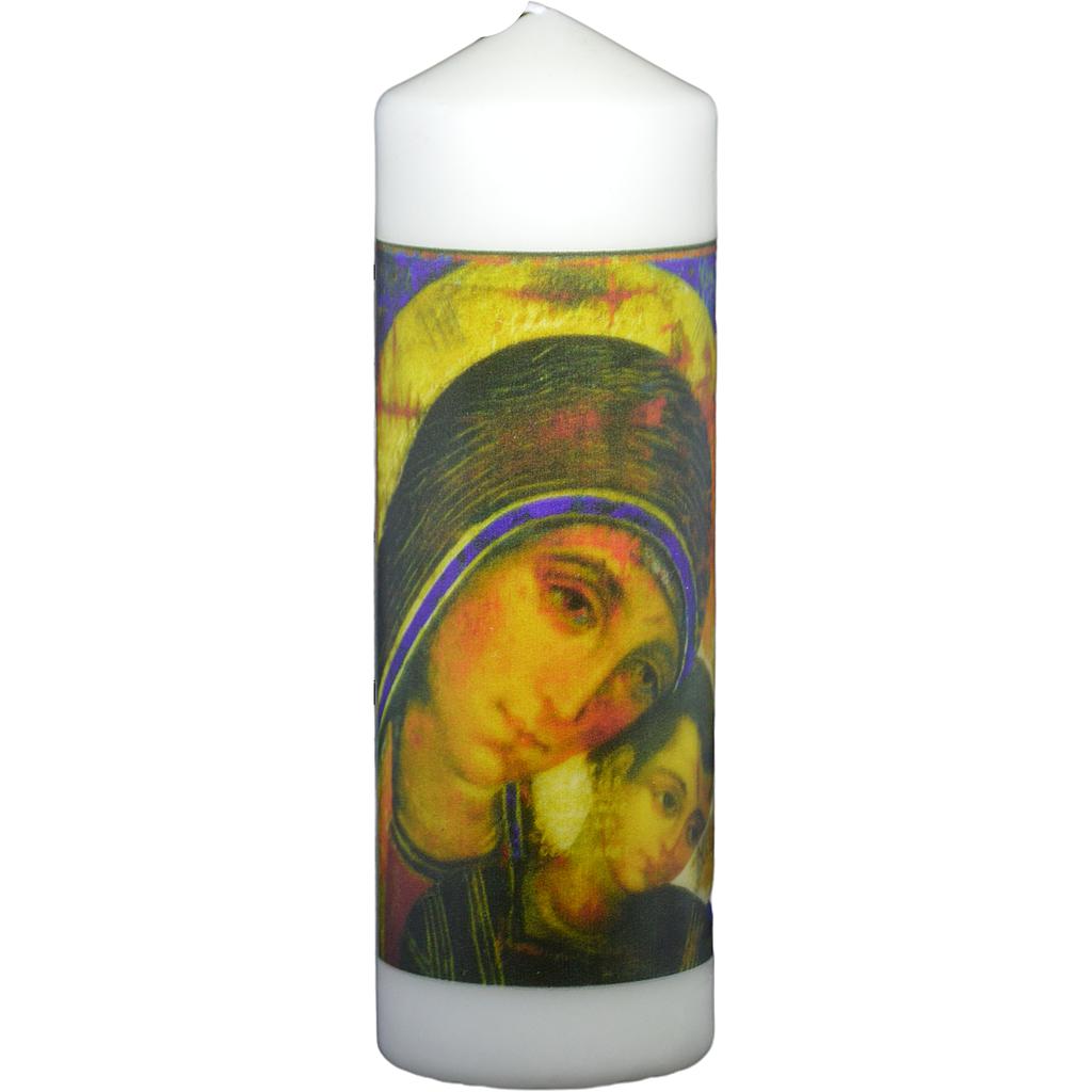 Vela taco Virgen del Camino 7x20 cm caja individual