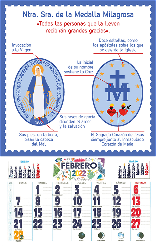 Calendario Código Thema: WZS Medalla Milagrosa 2023