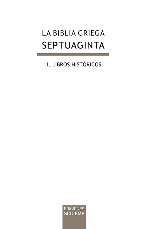 La Biblia griega: II. Libros históricos