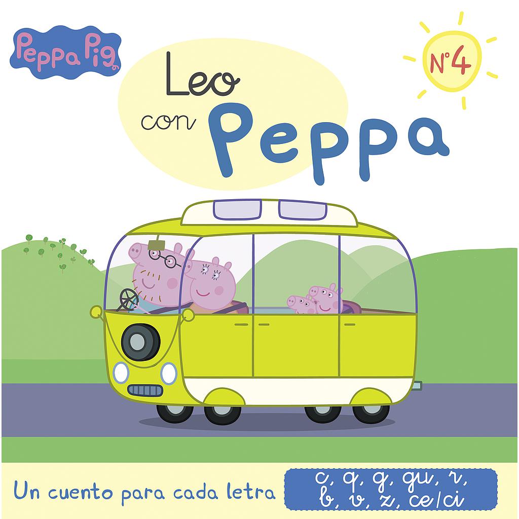Peppa Pig. Lectoescritura - Leo con Peppa. Un cuento para cada letra: c, q, g, gu, r (sonido suave), b, v, z, ce-ci