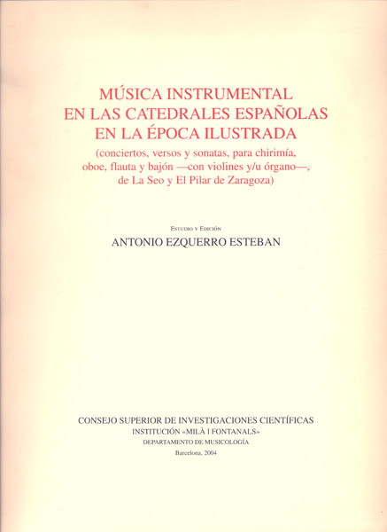 Música instrumental en las catedrales españolas en la época ilustrada