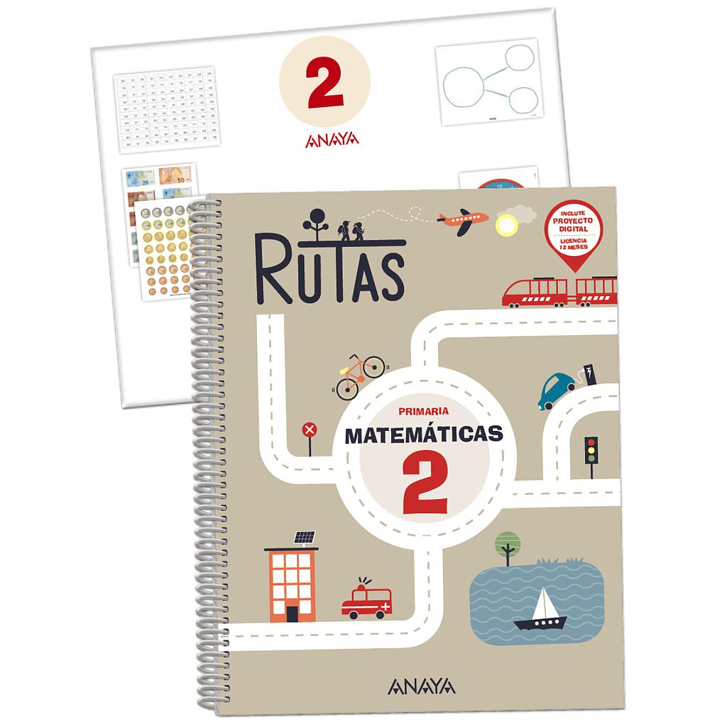 Matemáticas 2. RUTAS. (Incluye material manipulativo)