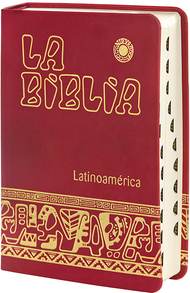 La Biblia Latinoamérica [letra grande] simil-piel roja, con uñeros