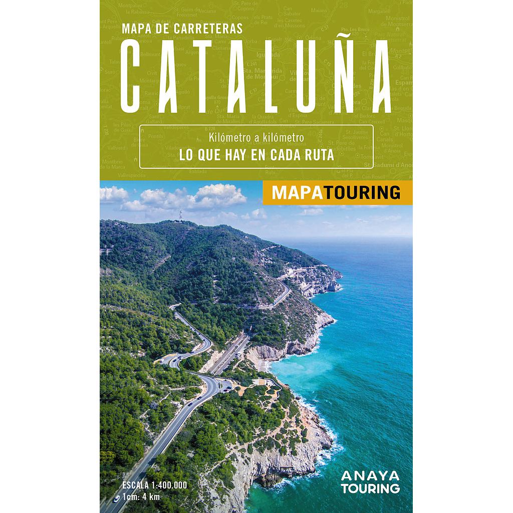 Mapa de carreteras de Cataluña (desplegable), escala 1:400.000