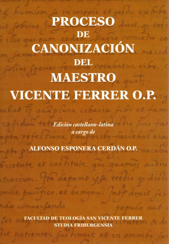 Proceso de Canonización del maestro Vicente Ferrer O. P.