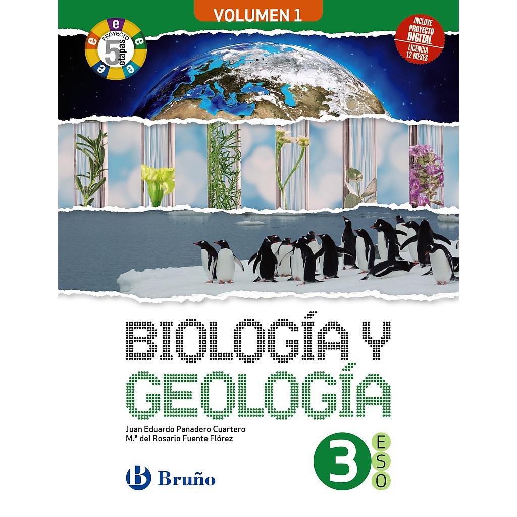 Biología y Geología 3 ESO 3 volúmenes Proyecto 5 etapas