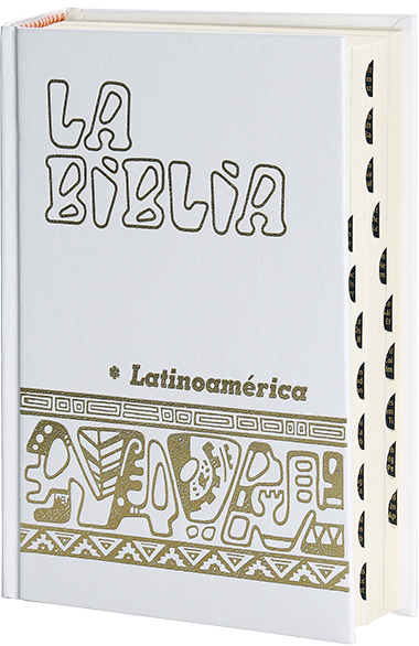 La Biblia Latinoamérica [letra grande] cartoné blanca, con uñeros