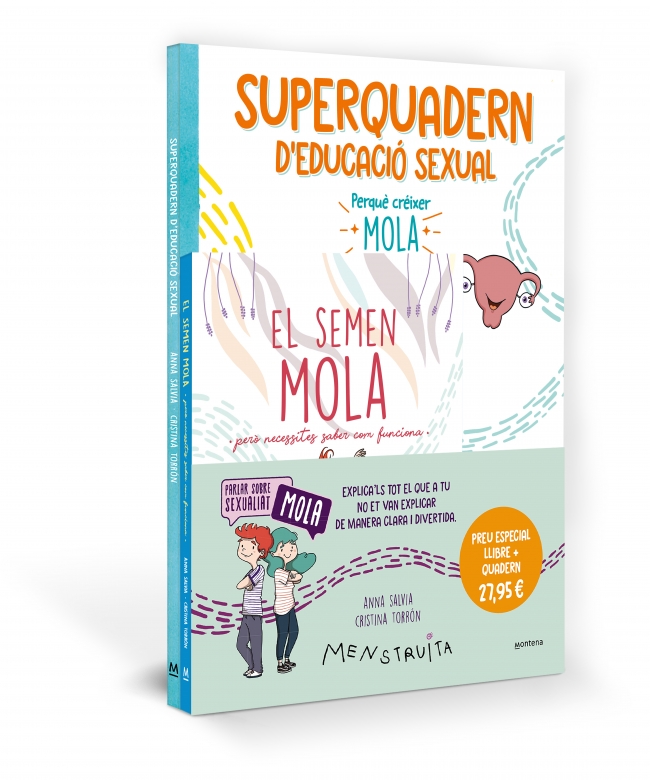 Pack Aprèn amb Menstruita (El semen mola + Superquadern d'educació sexual)