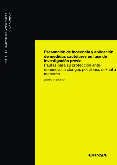 Presunción de inocencia y aplicación de medidas cautelares en fase de investigación previa