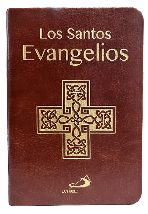 Los santos Evangelios  - minibolsillo - piel cruz dorada