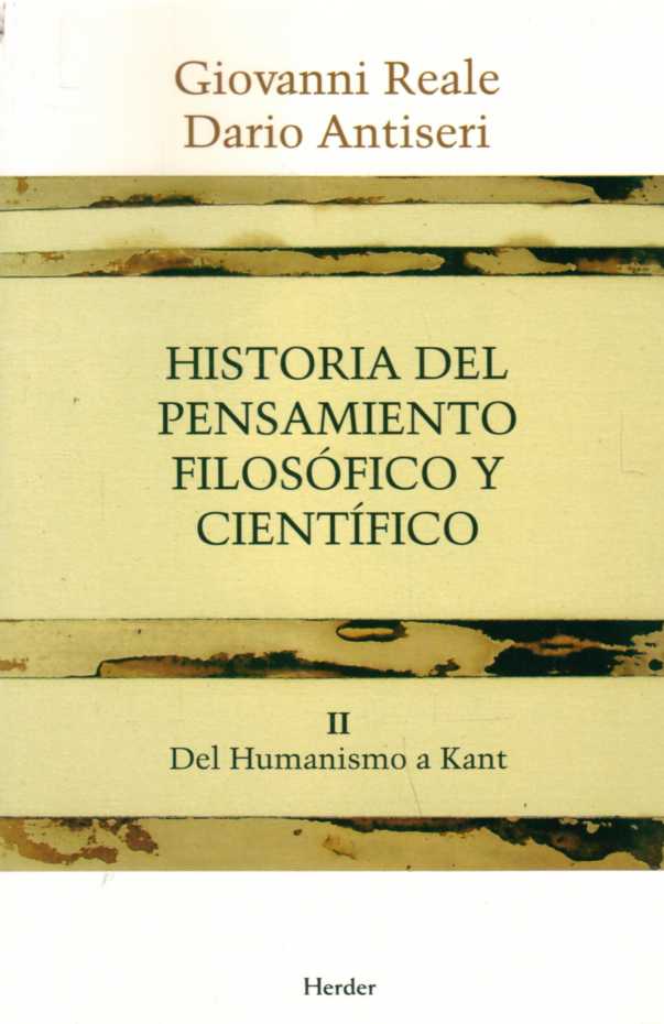 Historia del pensamiento filosófico y científico II