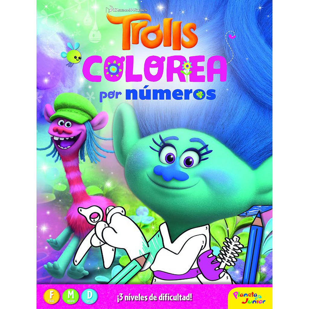 Trolls. Colorea por números