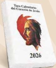 Taco calendario del corazón de Jesús grande con imán 2026 
