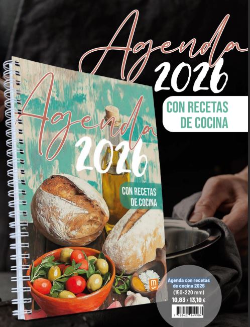 Agenda con recetas de cocina 2026