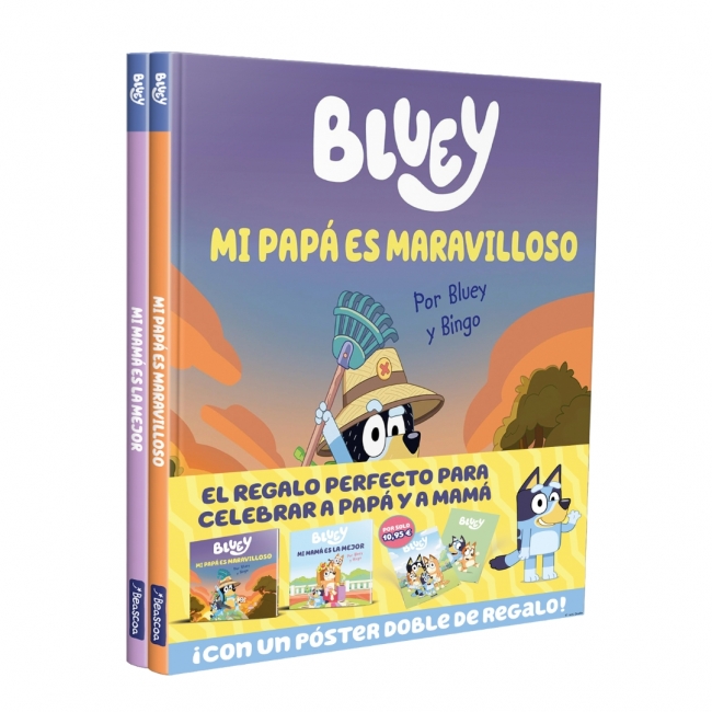 Bluey. Un cuento - ¡Papá y Mamá son geniales! Pack con dos libros de Bluey para regalar el Día del Padre y el Día de la Madre