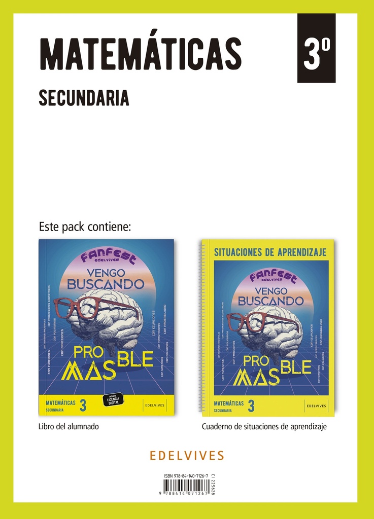 Proyecto: FanFest. Matemáticas 3 Secundaria. Libro del alumnado + Cuaderno