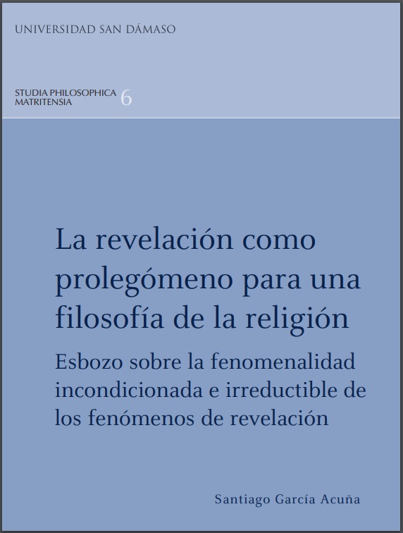 La revelación como prolegómeno para una filosofía de la religión