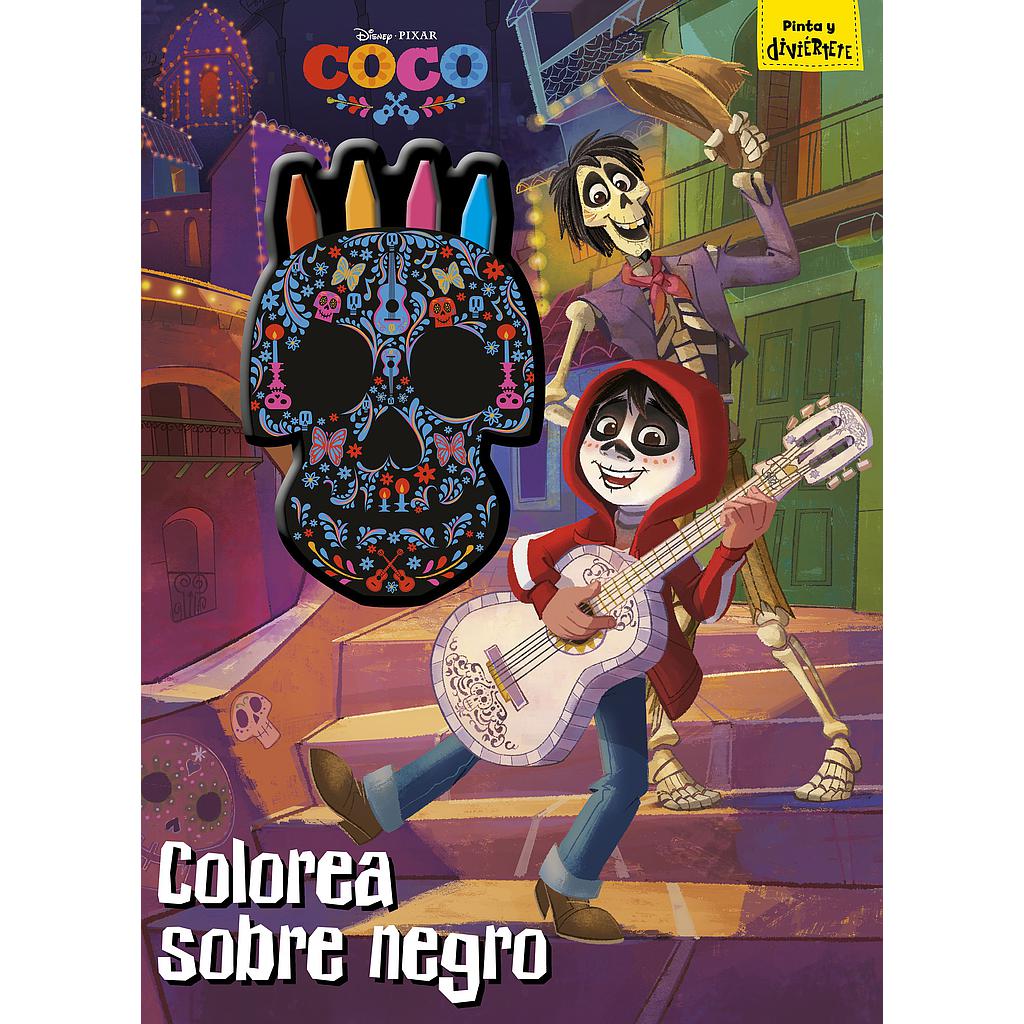 Coco. Colorea sobre negro