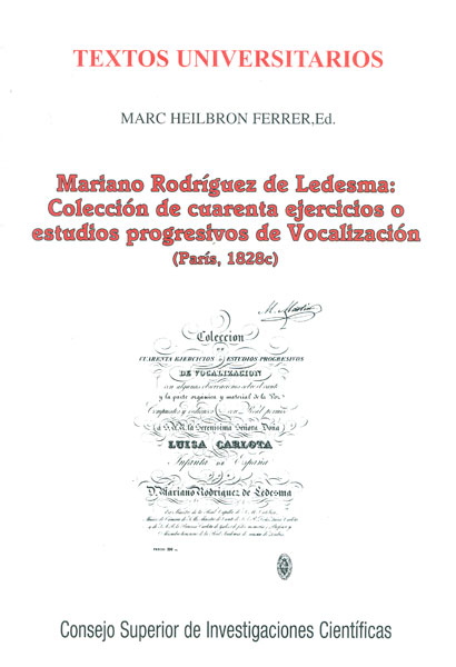 Mariano Rodríguez de Ledesma: colección de cuarenta ejercicios o estudios progre