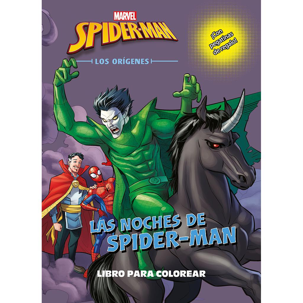 Spider-Man. Los orígenes. Las noches de Spider-Man. Libro para colorear