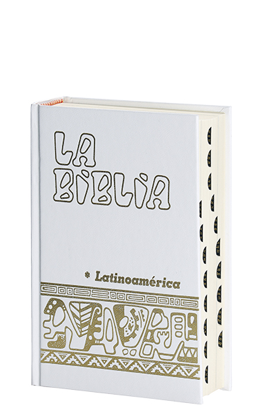 La Biblia Latinoamérica [bolsillo] cartoné blanca, con uñeros