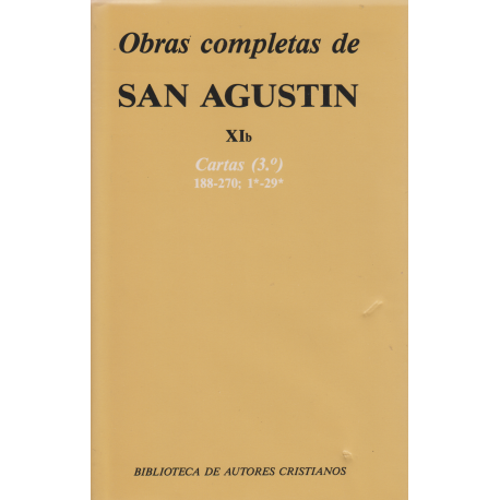 Obras completas de San Agustín. XIb: Cartas (3.º): 188-270