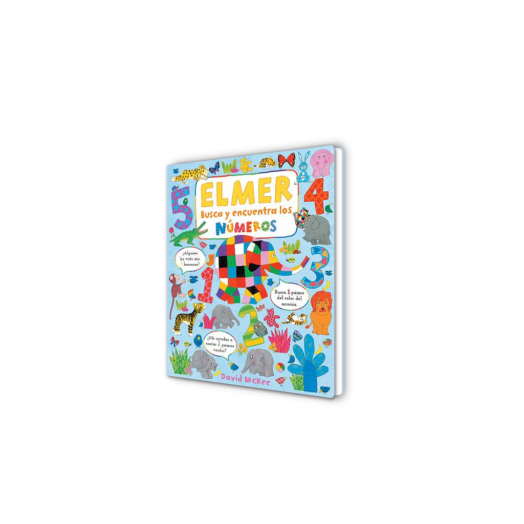 Elmer. Libro de cartón - Busca y encuentra los números de Elmer