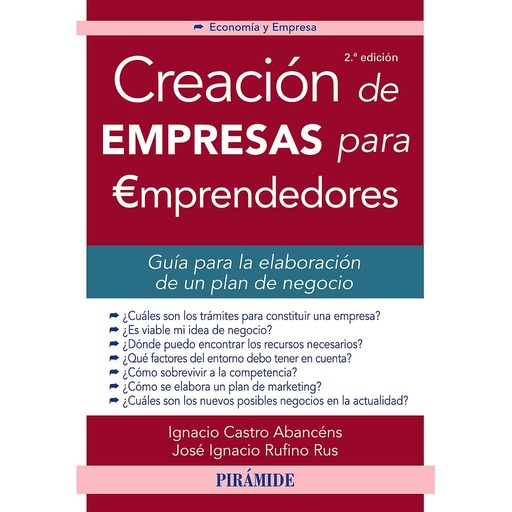 [9788436834109] Creación de empresas para emprendedores