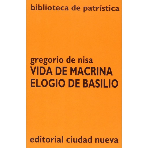 [9788486987961] Vida de Macrina - Elogio de Basilio