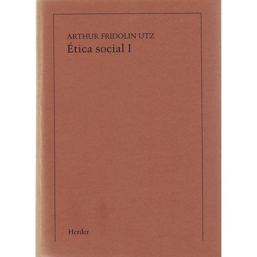 [9788425402227] Etica social, Tomo I