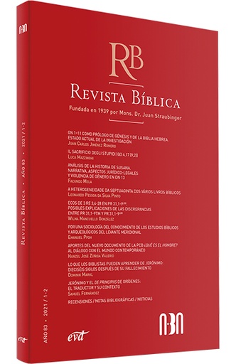 [9770034707039] Revista Bíblica 2021/1-2 - Año 83