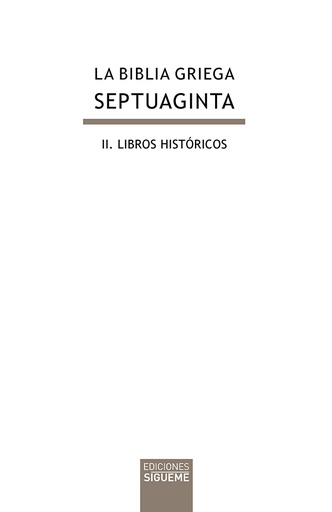 [9788430117802] La Biblia griega: II. Libros históricos