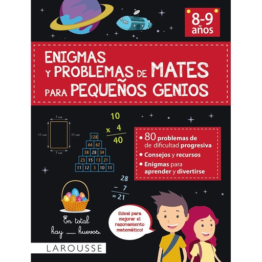 [9788418882906] Enigmas y problemas de mates para pequeños genios (8-9 años)