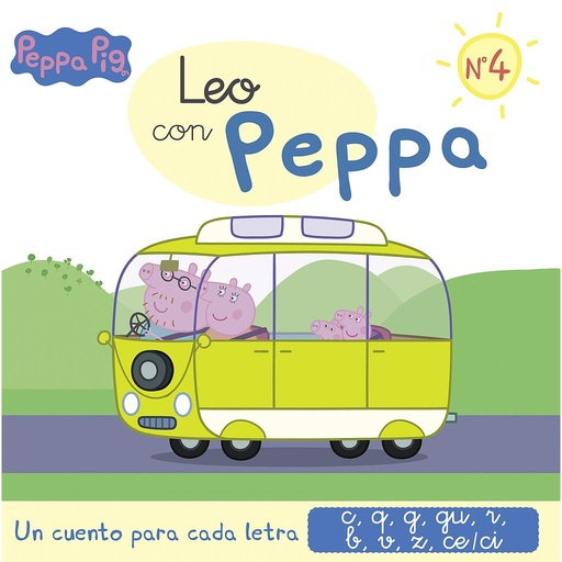 [9788448852030] Peppa Pig. Lectoescritura - Leo con Peppa. Un cuento para cada letra: c, q, g, gu, r (sonido suave), b, v, z, ce-ci