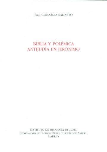 [10904] Biblia y polémica antijudía en Jerónimo