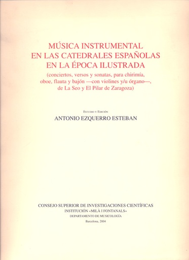 [11093] Música instrumental en las catedrales españolas en la época ilustrada