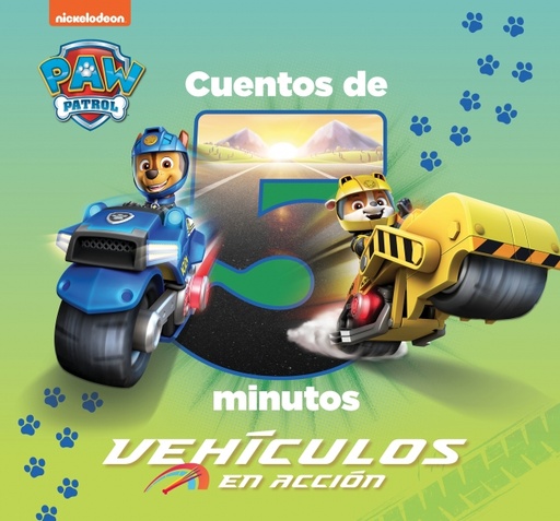 [9788448863890] Paw Patrol | Patrulla Canina. Recopilatorio de cuentos - Cuentos de 5 minutos. Vehículos en acción