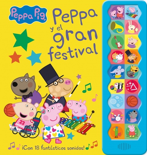 [9788448858544] Peppa Pig. Libro con sonidos - Peppa Pig y el gran festival