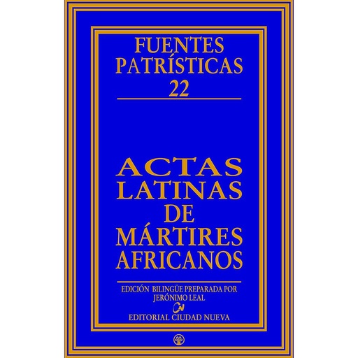 [9788497151702] Actas latinas de mártires africanos