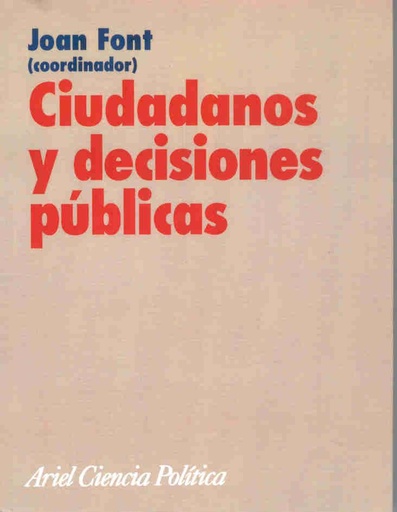 [9788434418189] Ciudadanos y decisiones públicas