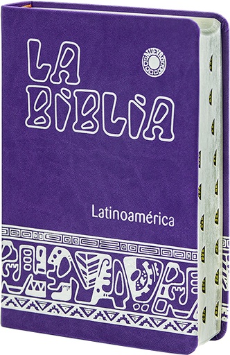 [9788499452890] La Biblia Latinoamérica [letra grande] simil-piel morada, canto plateado, con uñeros