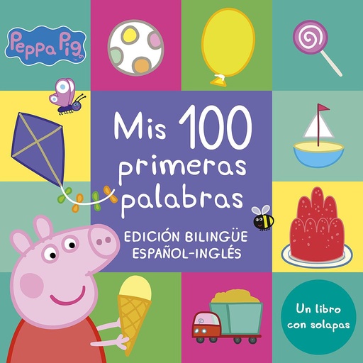 [9788448858575] Peppa Pig. Libro de cartón con solapas - Mis 100 primeras palabras