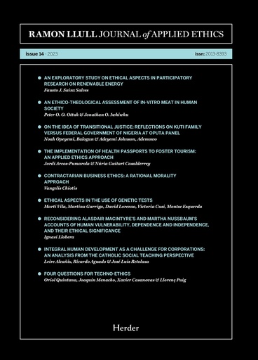 Journal of Applied Ethics, Issue 14 2023