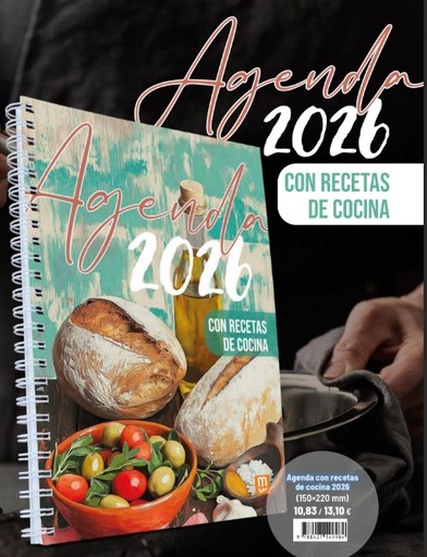 Agenda con recetas de cocina 2026