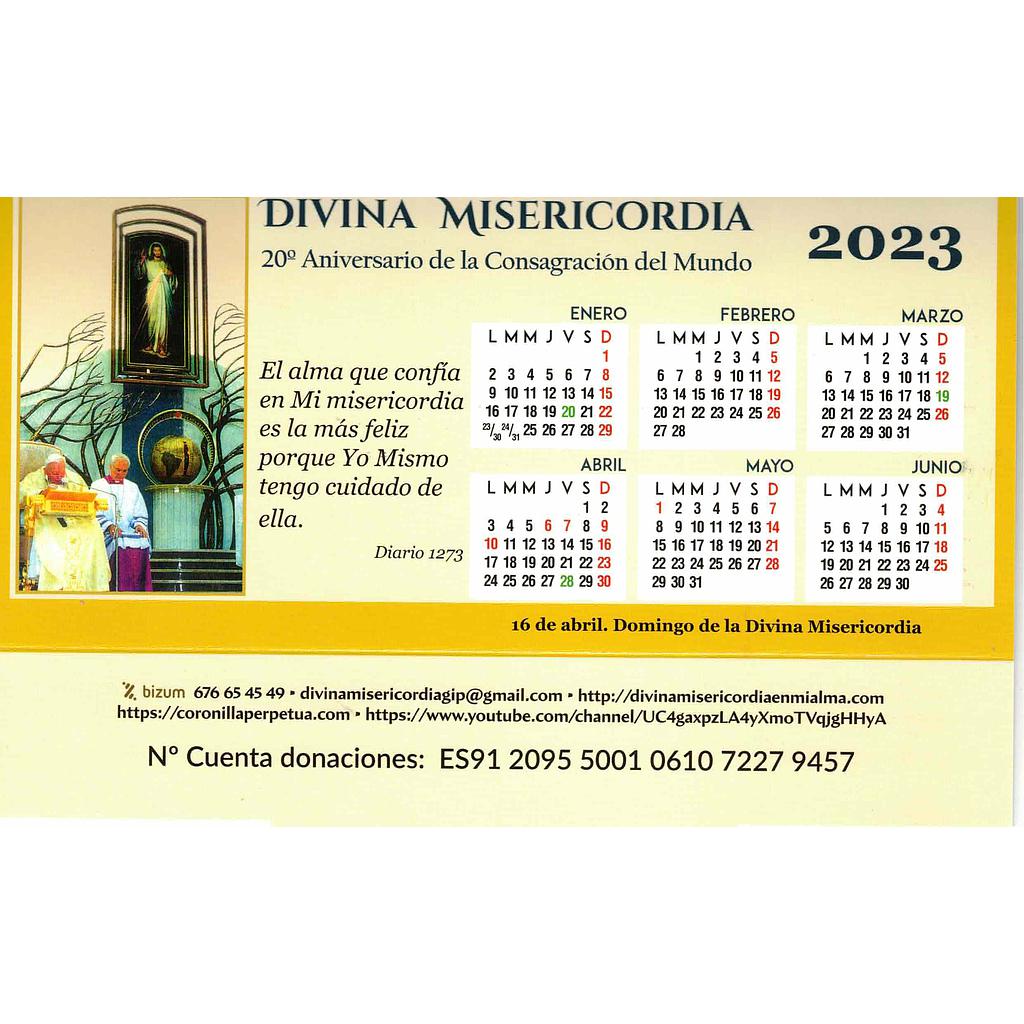 Calendario sobremesa Divina Misericordia 2023