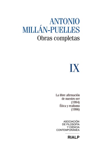 [9788432146367] Millán-Puelles. IX. Obras completas