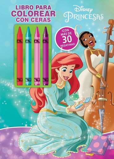 [9788418940248] Princesas. Libro para colorear con ceras 2