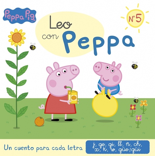 [9788448858995] Peppa Pig. Lectoescritura - Leo con Peppa. Un cuento para cada letra: j, ge, gi, ll, ñ, ch, x, k, w, güe-güi