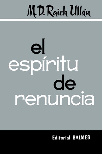 [9788421000137] El espíritu de renuncia